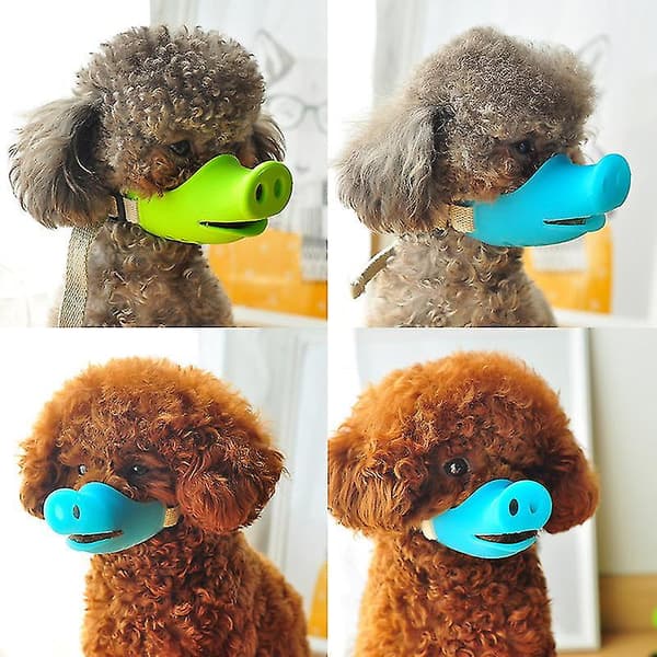 Dog Muzzle Prevents Biting While Walking, Prevents Dogs From Eating Accidentally And Indiscriminately Blue Blue M