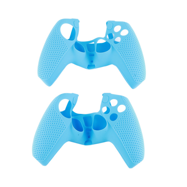 2 stk DOBE Antiskid Silikon Spillkonsollbeskyttelse Gamepad Håndtak Grep for PS5 (Blå)