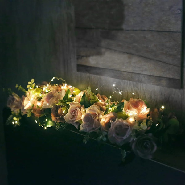 (Med belysning - Akryl blomsterarrangemang - stor storlek) Transparent akrylvas