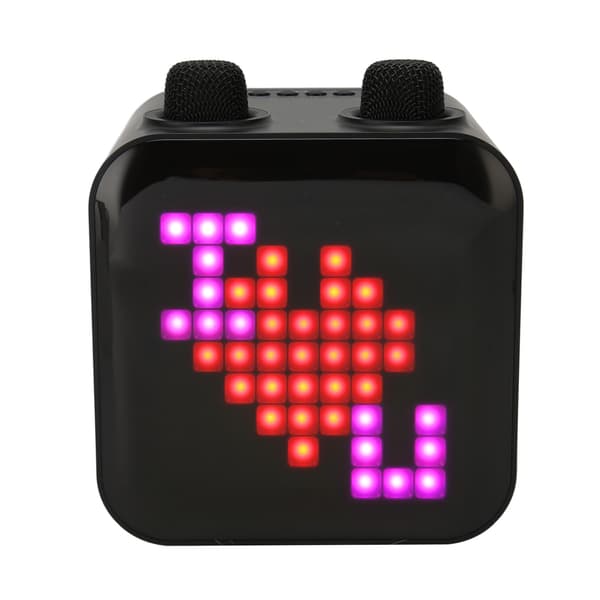 Bärbart karaokesystem med 2 trådlösa mikrofoner Bluetooth Type C och RGB-ljus