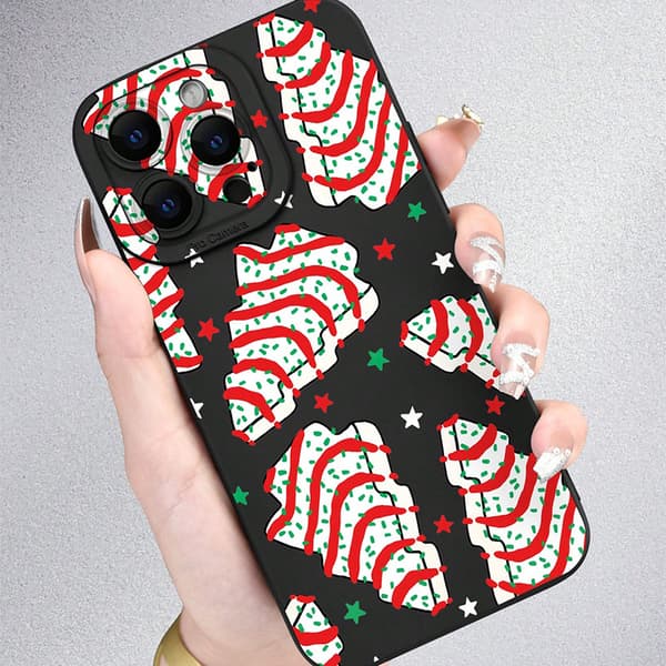 Irregular Christmas Tree Case - Black - Atmospheric - TING - Christmas Case - Compatible with iPhone 13promax
