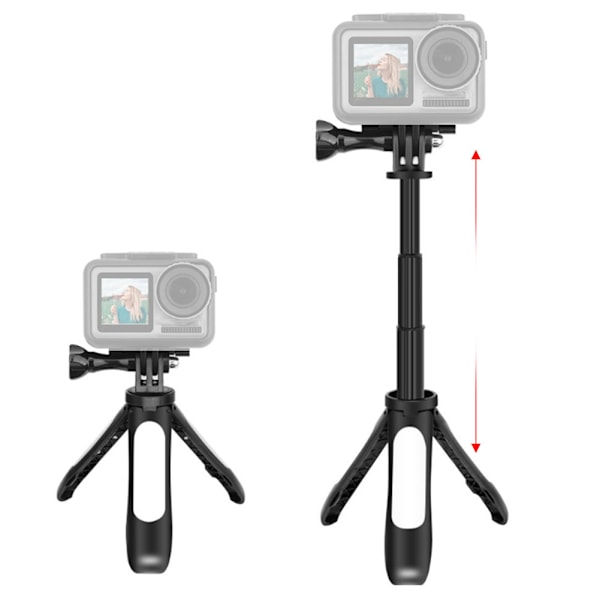 Kompakt Udtrækkelig Monopod Tripod Selfie Stick til DJI OSMO Action Kamera - Mini Håndholdt Design