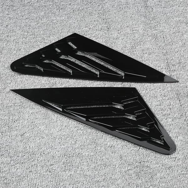 2 stk. Sideventilationsvindue Scoop Louver Trim Gloss Sort Bilmodifikation Passer til A4 B9 2017 2019