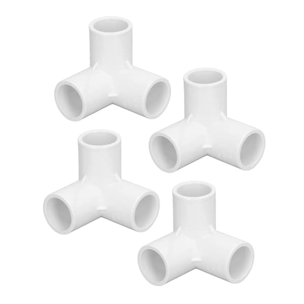 [02]10 stk. 3-vejs PVC-rørforbindelse Lige Albue T-stykke 20 mm indvendig diameter Hvid