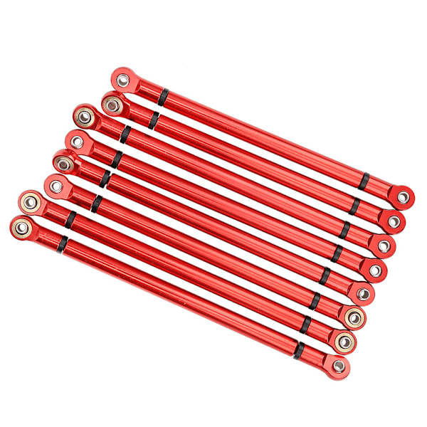8 stk Røde Aluminium Legger for SCX10 1/10 Skala 313mm Akselavstand RC Crawler Bil