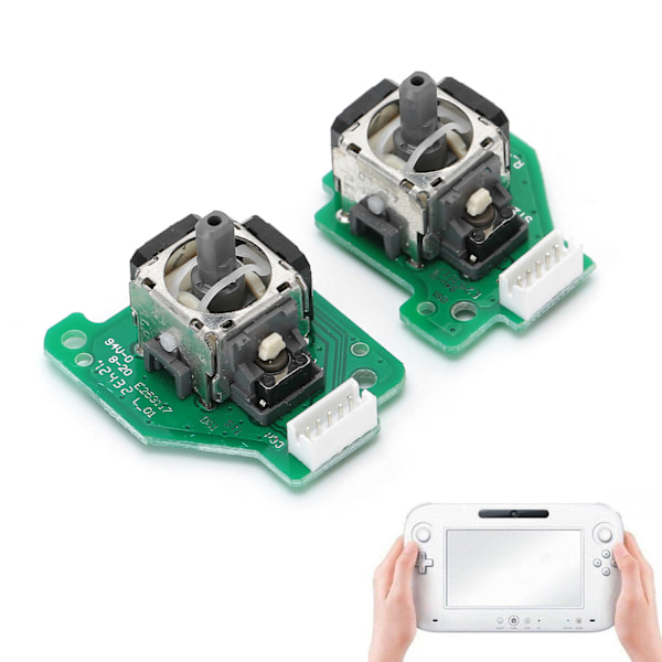 3D Venstre Højre Joystick Rocker Reparation Analog Gamepad Udskiftningsmodul Dele til Wii U