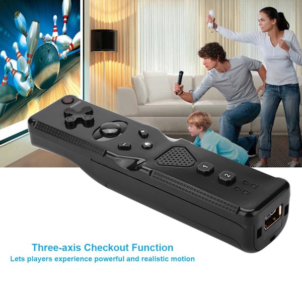 Analog Rocker Bevegelsesspillkonsoll Intenser Spillopplevelse Fjernkontroll for Wii - Svart