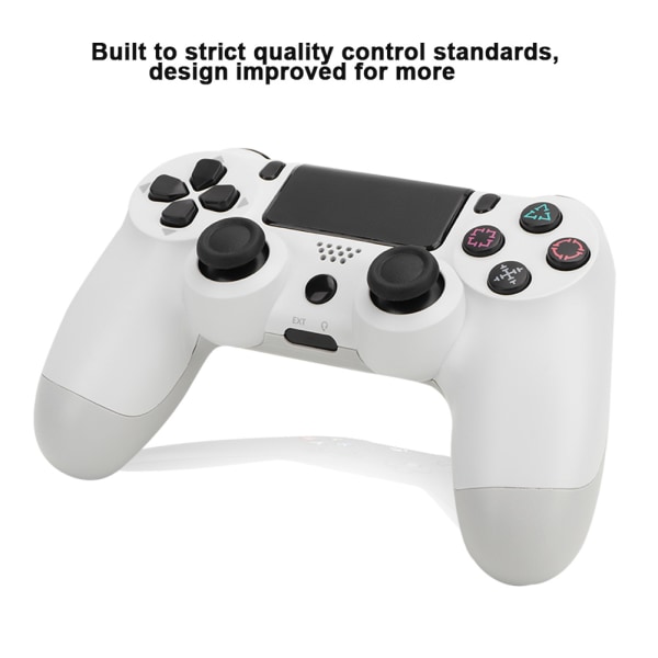 Til PS4 Game Console Controller Game Handle USB Wired Gamepad med datakabel (hvid)
