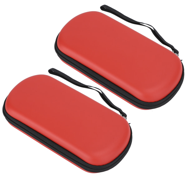 2 stk. Bærbar Oppbevaringsveske Beskyttende EVA Hard Carry Case for PSVita 1000 2000 Konsoll Rød