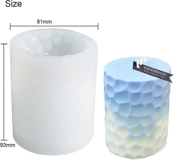 1 stk silikoneform til stearinlys, håndlavede stearinlysmuslinger, 3D non-stick silikone