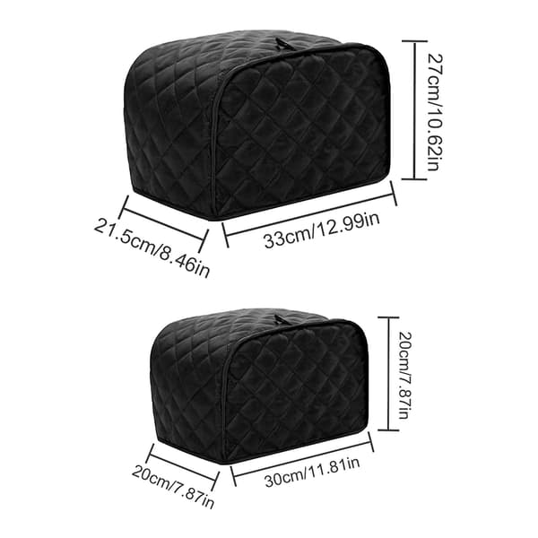 [02]Toaster Dust Cover, Bread Baker, 2/4-Slice Toaster black black M