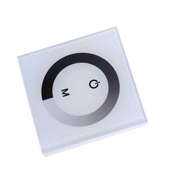 Hvid Enkeltfarvet Touch Panel Dæmper Vægskifter til LED Lysstrimler, DC 12V-24V Controller