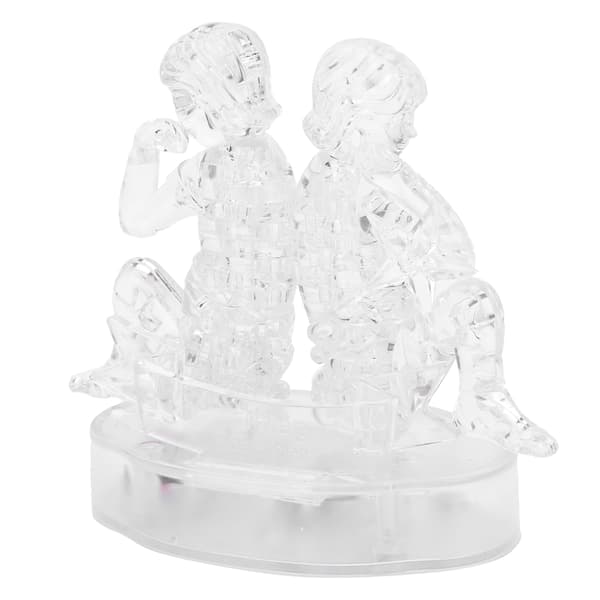 3D Stjernebilder Krystallpuslespill DIY Jigsaw med LED-lys Gemini