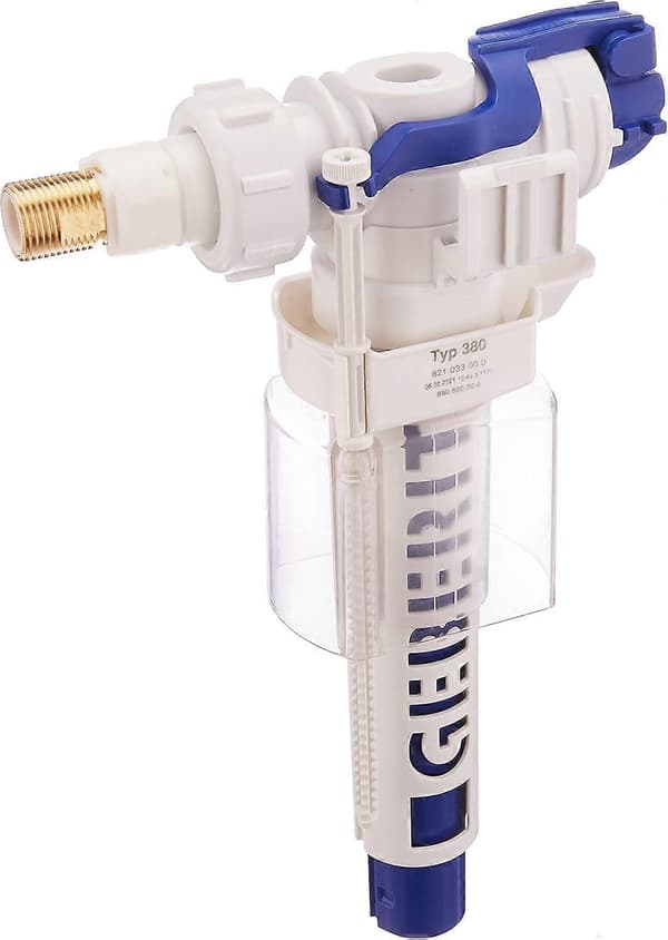 【bt02】Toiletventil, Geberit, Hvid/Blå