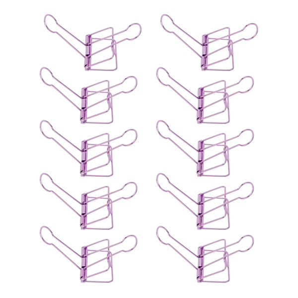 30-pakning 2\" lilla metallhule klips for hjemmekontor skole - bredt bruksområde, sterk og holdbar