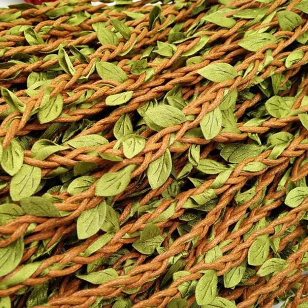 Kahvipaju 100 metriä värikäs hamppuköysi lehtiköysi rottinki käsintehty itsetehty vahaköysi koristelu vihreät lehdet maljakon ympärille kudontamateriaalia