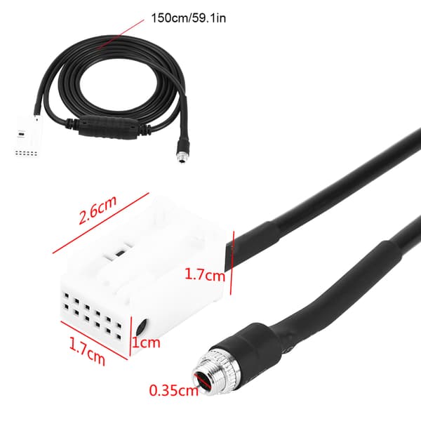 12-bens AUX hjælpe-lydindgangssæt til iPhone iPod-adapterkabel til E60 E61 E63 E64