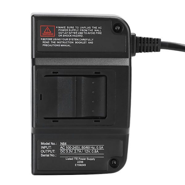 HYC N64-1688 Strømforsyningsadapter Strømforsyning til Nintendo HYC N64-1688 Forlængerkabel 100240V(US )