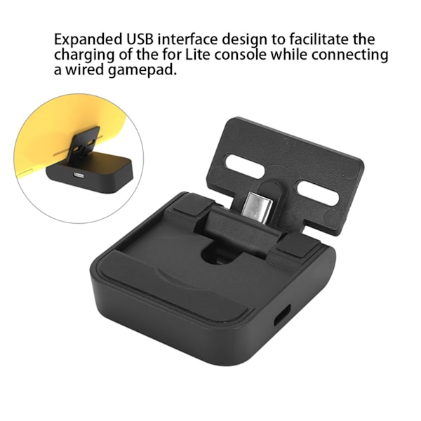 Universell spelkontroll för Switch Lite med laddningsbas, hopfällbar skrivbordsladdare