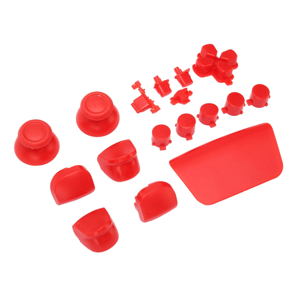16 stk. Spillkontroll-erstatningsknapper for PS5-kontroller - Erstatningsknapper for tommelfinger, avtrekkerknapper for PS5-kontroller - Rød