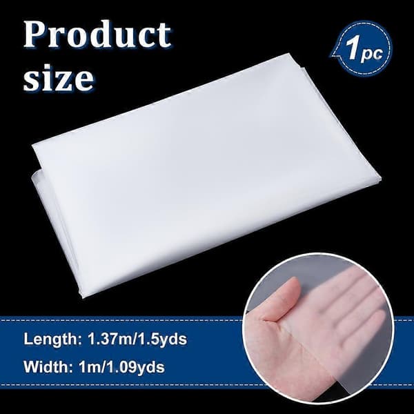 39\"53.9\" Transparent TPU Fabric 0.1mm Thick Clear Solid Waterproof Flexible Plain Weave Cut Per Yard