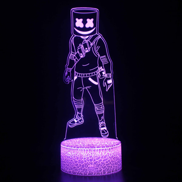 Barnpresent Fortnite Nattljus Touch Sensor Sovrum 3d Illusion Nattljus Led Anime Lampa Färgglad Fjärrkontroll Nattljus Hem GadgetsZB- 1146