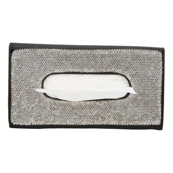 Rhinestone Solskærm Vævsboks Holder Universal Bil Interiør Tilbehør