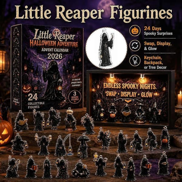 Halloween Julekalender Lysboks Spooky Glow Countdown Display Gotisk Gave