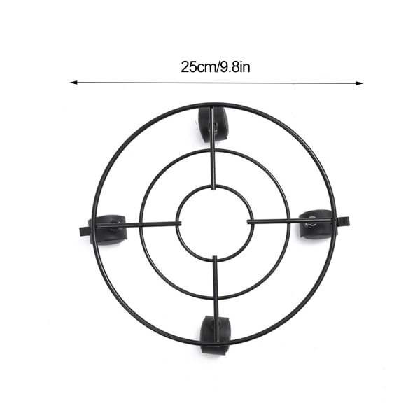 (Sett sammen selv, med 2 bremsehjul) Universalhjul utendørs mobilt blomsterstativ med lås, moderne og enkelt kunstoppbevaringsstativ i jern, hulsynd