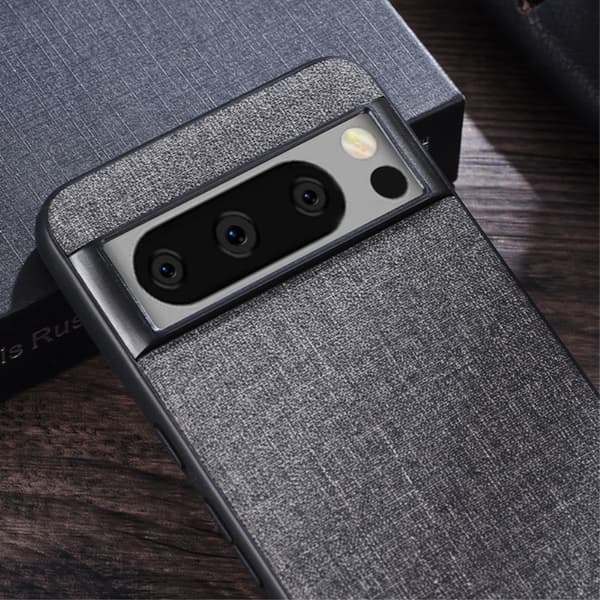 【bt02】Google Pixel 8 Pro Deksel Stoffbelagt Hybrid Grå 31