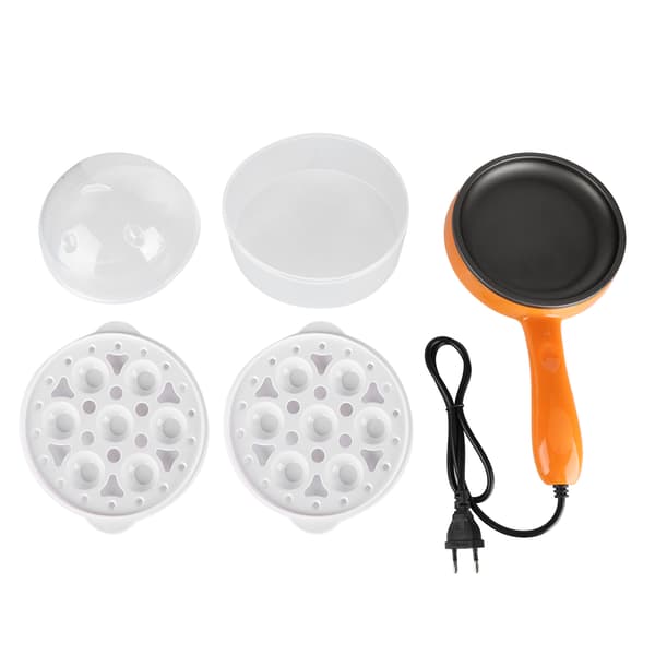 Mini Elektrisk Non-Stick Stekepanne Eggkoker Steamer 220V EU-plugg