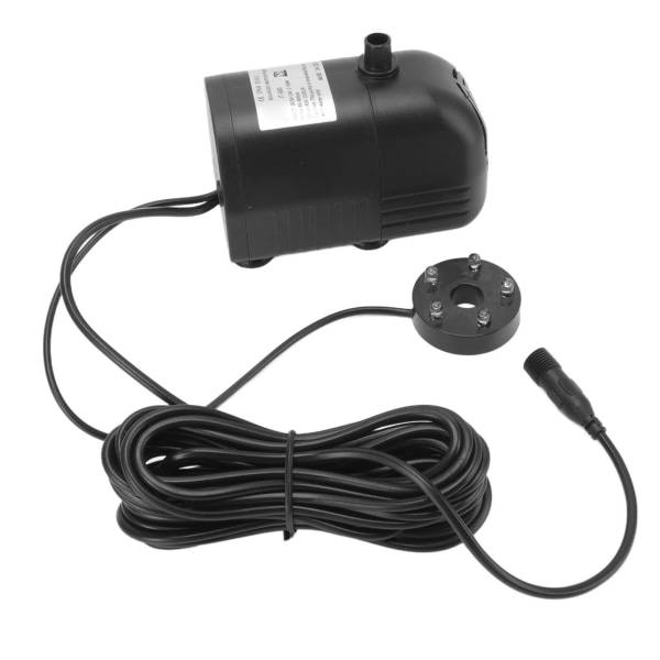 Solvattenpump ABS Nedsänkbar Dekorativ Fontän Borstlös Pump med Ljus för Trädgård DC 6V‑24V