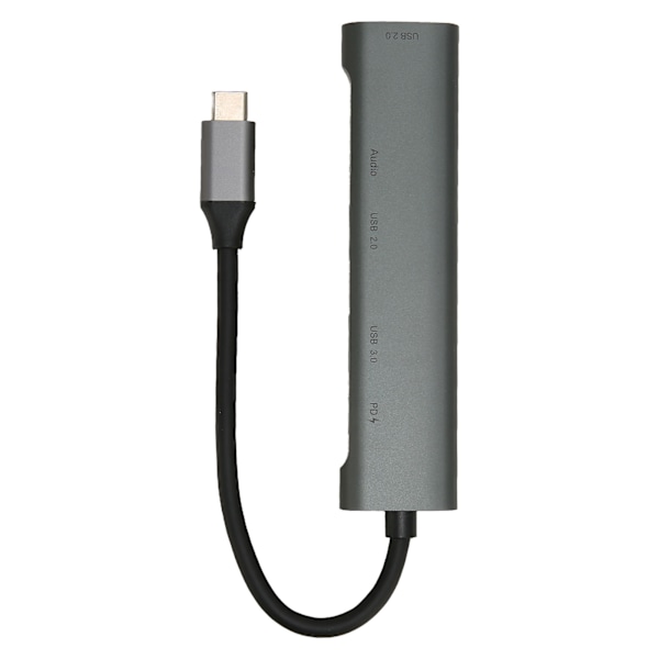 USB-C Hub 5-i-1 Typ C till 3,5 mm Hub USB Hub Multiport Adapter för Hem, Kontor, Underhållning, Affärsresor
