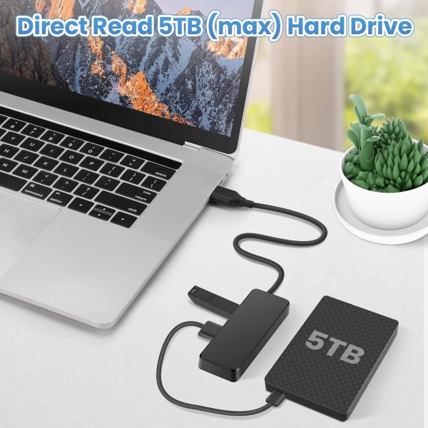 USB 3.0 Hub Multi USB 4 Port 3.0 5 Gbps Bärbar Multi Data Hub Adapter med 30 mm kabel Kompatibel för Macbook/Mac Pro/Mini/iMac/Surface Pro/XPS/Notebo
