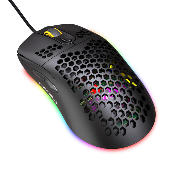 X600 RGB lysende makro programmering spil mus 6 taster kan slukke lyset Understøtter forskellige spil kablet mus