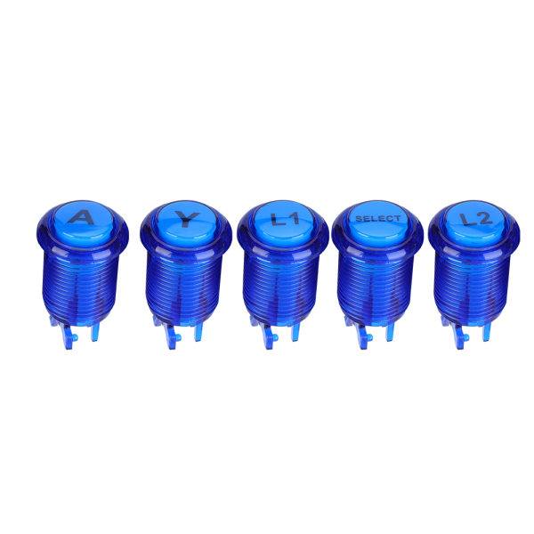 822B Enstaka DIY Arcad-Joystick-Tillbehörssats för Arcad/Fighting Hemspel USB-Set i Amerikansk Stil (Blå)