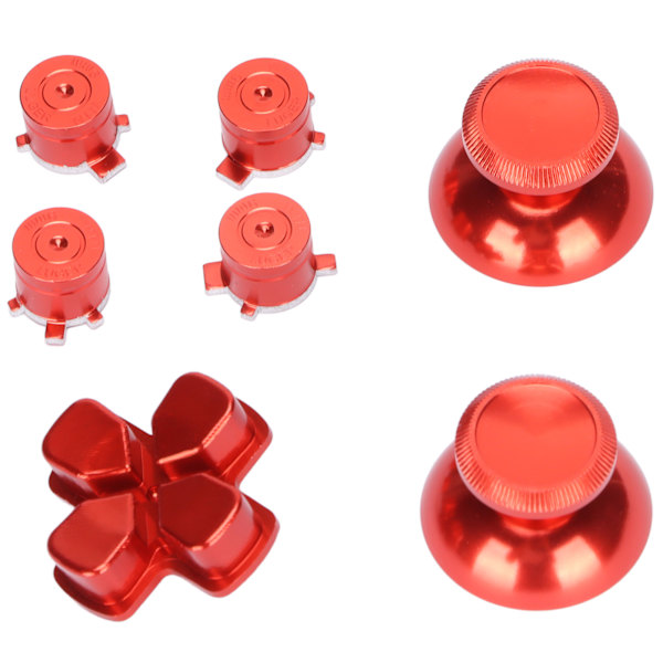 Kontrollknapp Joystick-tangent Aluminiumlegering ABXY-knappar för Playstation5-kontroll Röd