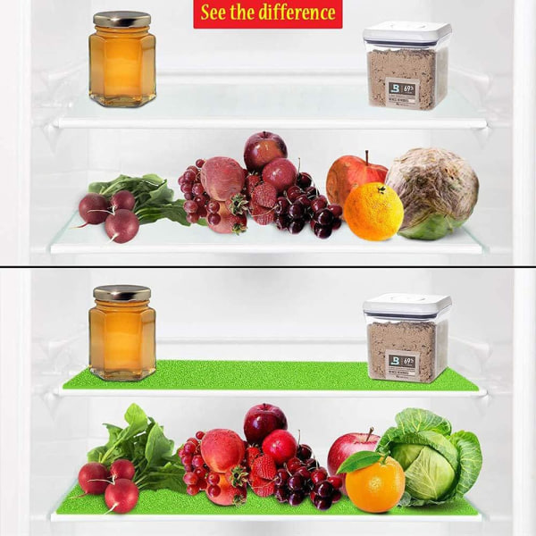 Kjøleskapsfiltersvamp - Kjøleskapsfilter Anti-muggsvamp, muggbestandig frukt- og grønnsakssvampputer, Kjøleskapsskuffabsorberende F