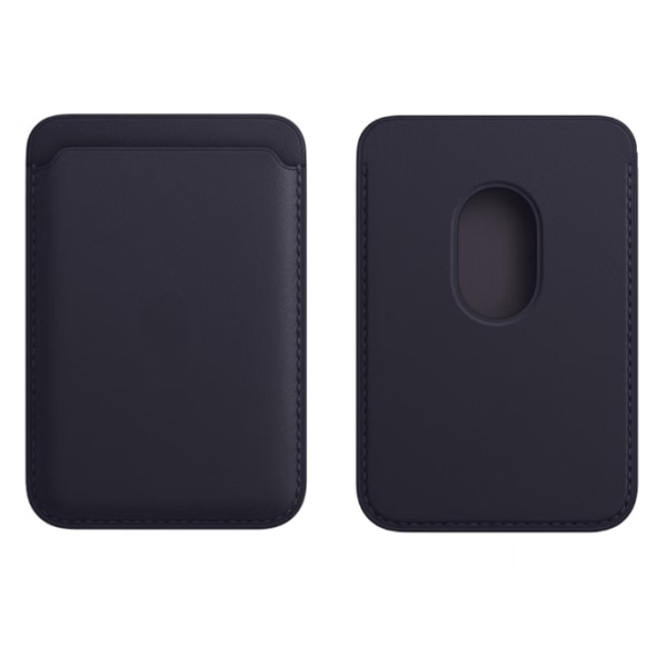 Applen nahkainen korttiteline MagSafella iPhonelle - violetti muste