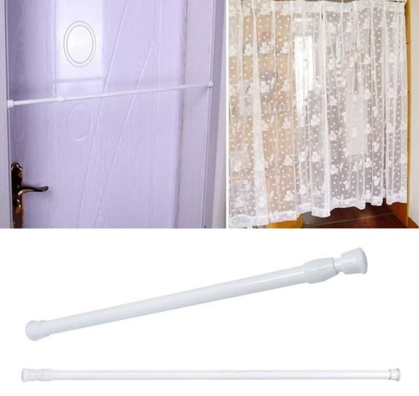 Short Extendable Curtain Rod Rod-55~90cm, White, Max Load 2kg, 1 pc