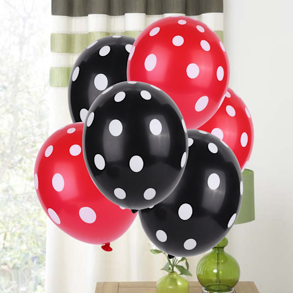 32-delt sæt af polka-prikkede latexballoner til fødselsdag, forlovelse og bryllupsfest (Design #1)