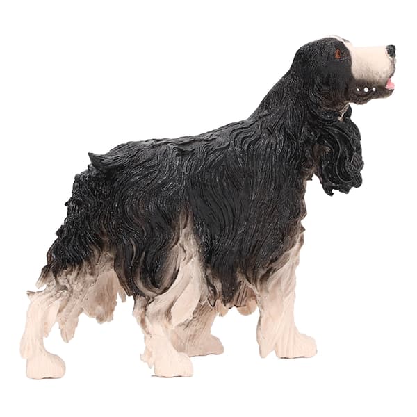 Cocker Spaniel Figurin Simulerings Pedagogisk Lättskött Hundleksak Barn Inredning PL127 1314 Svart