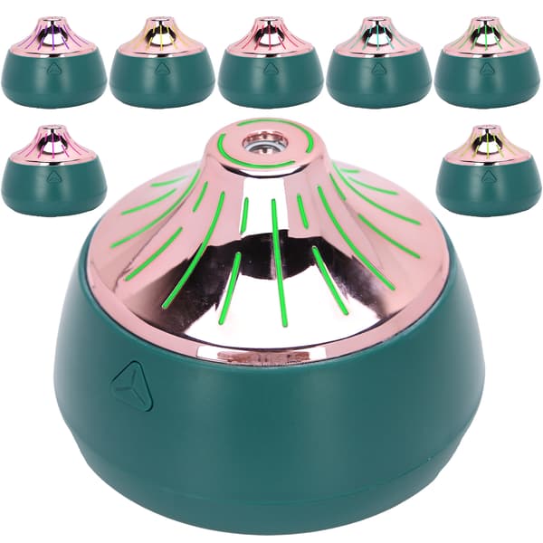 200 ml USB Luftfugter Aromaterapi Diffuser Mini Bordforstøver med Lys Grøn Rosaguld