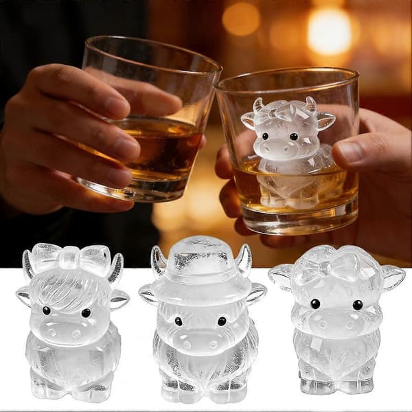 【02】Silikonbricka Highland Ice Cube Mold Flexibel Nyhet Ice Cube Maker för Whiskey Cocktails Kaffe B