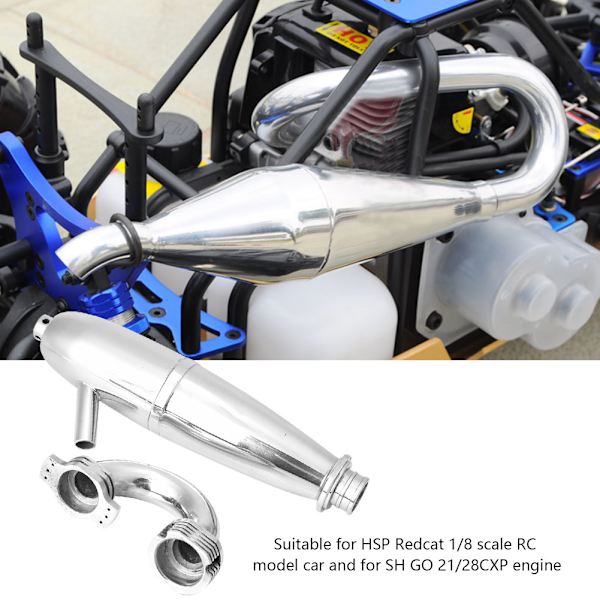 Dubbla Avgasrörsförbindelseslang för HSP Redcat 1/8 RC-bil för SH GO 21/28CXP-motor