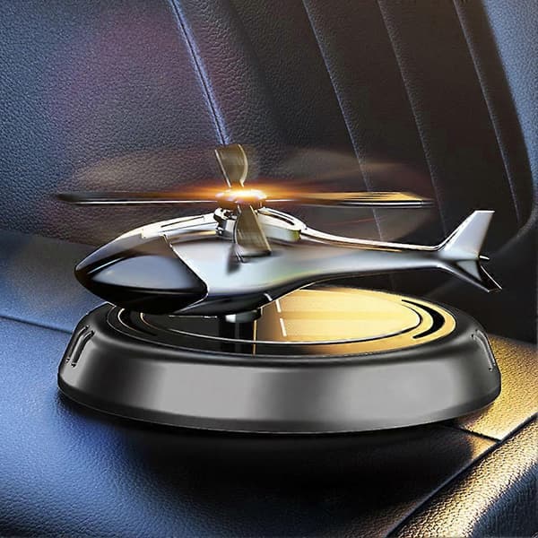 【02】Bil Doft Helikopter Bil Luftfräschare prydnader Dekor Solroterande Arom Diffuser för Kontor GRAY
