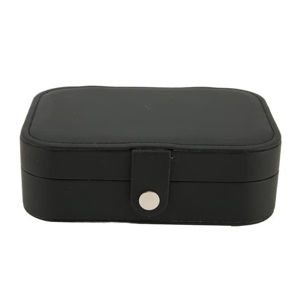 Smykkeskrin Multi Layer Rum Flip Åben Øreringe Halskæde Organizer Sort