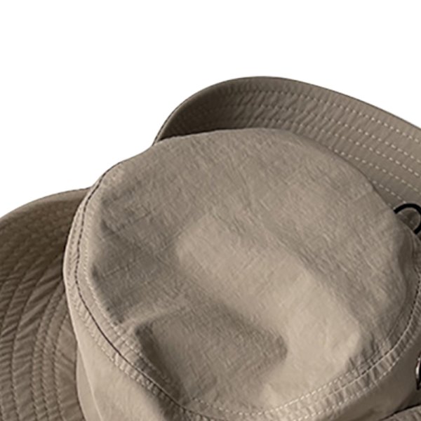 Cowboyhat Åndbar Snøre Solskygge Solbeskyttelse Western Cowboyhat til Udendørs Bjergbestigning Fiskeri Khaki M(56‑58cm)
