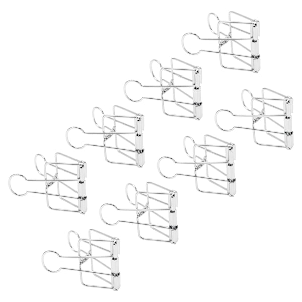 30-pack med 51 mm silverfärgade metallklämmor med starkt grepp för dokumentorganisation på kontoret