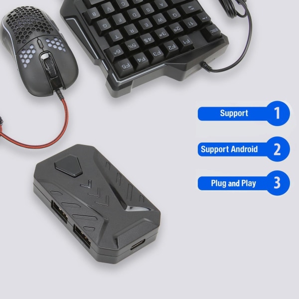 4 i 1 Mobile Game Combo Pack Bluetooth Mobile Gamepad Controller Gaming Keyboard Mouse Converter til Android til IOS